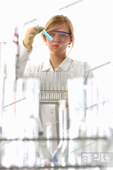 Chemistry laboratory, lab technician at work, Stock Photo, Picture And Rights Managed Image. Pic ...