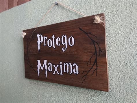 Protego Maxima, Harry Potter - Placa Artesanal Madeira | Elo7