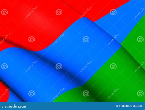 Flag of Karelia, Russia. stock illustration. Illustration of symbol ...