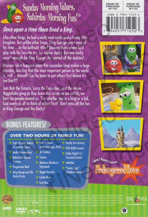 VeggieTales - King George and the Ducky on DVD Movie