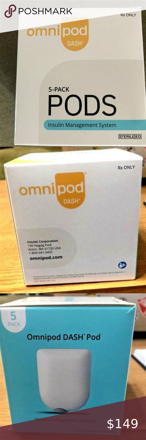 New 1 Box of 5 Omnipod Dash pods