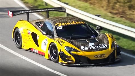 McLaren 650S GT3 Racing on Hillclimb: Accelerations & Sound! - YouTube