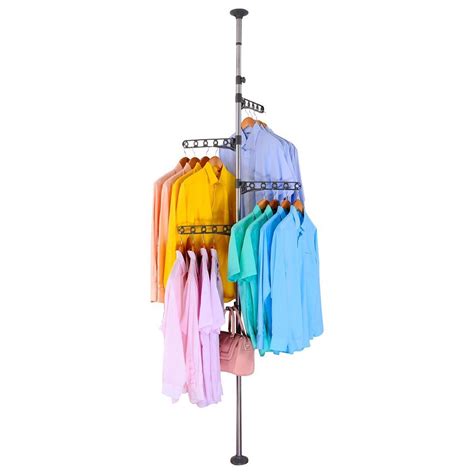 Buy BAOYOUNI 4-Tier Standing Clothes Laundry Drying Rack Coat Hanger ...