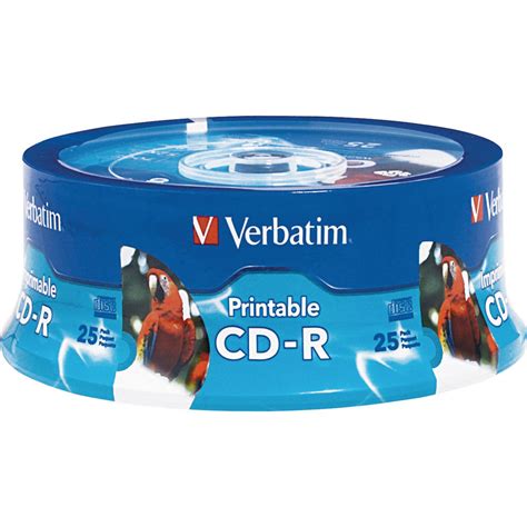 Verbatim CD-R White Inkjet/Hub Printable Disc (25) 96189 B&H