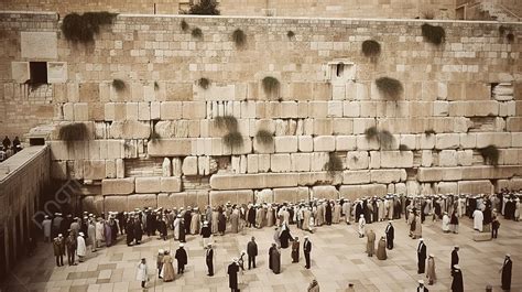 Group Of People Standing Near The Western Wall Background, Wailing Wall Picture Background Image ...