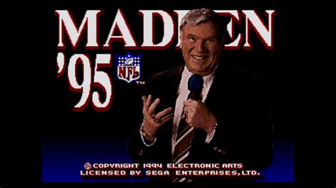 Game Start - Madden NFL '95 (Genesis) - YouTube