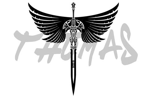 Sword With Wings Tribal Tattoo Picture | Sword tattoo, Caduceus tattoo ...