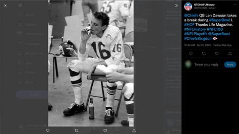 The story behind Len Dawson’s halftime picture with Fresca | Kansas ...