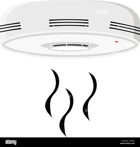 White smoke alarm, illustration, vector on a white background Stock Vector Image & Art - Alamy