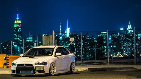 Mitsubishi Lancer Evolution Night wallpaper | 1920x1080 | #17473