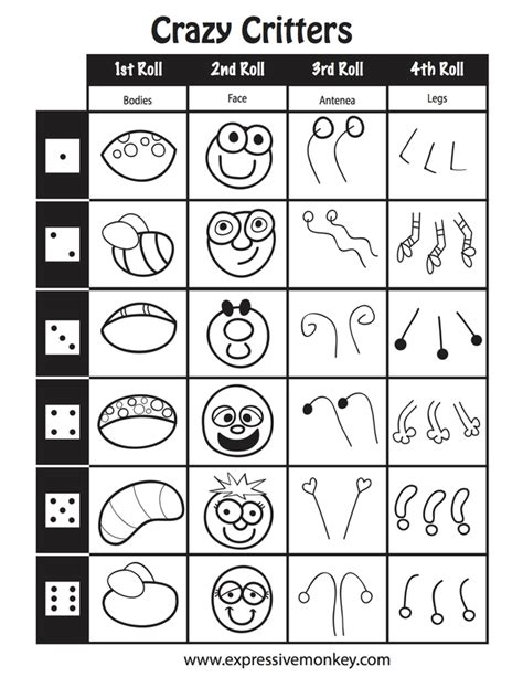 roll a picasso worksheet - Google Zoeken | Le idee della scuola, Immagini, Disegno per bambini