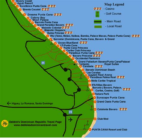 map-of-punta-cana-resorts.gif (701×690) | Punta cana resort, Dreams ...