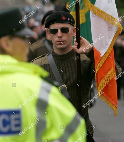 Irish Republican Stands Irish Tricolour During Editorial Stock Photo ...