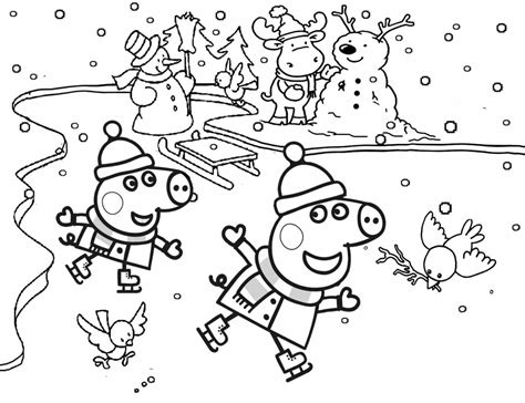 Peppa Pig Ice Skating coloring page - Download, Print or Color Online ...