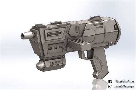 DC-17m blaster pistol Star Wars republic 3D print model