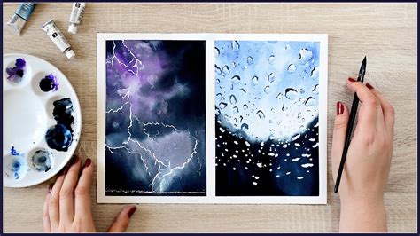 Easy Rainy Days Watercolor Painting Ideas Step by Step - YouTube