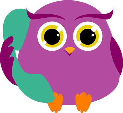 Purple owl, illustration, vector on white background. 13510006 Vector ...