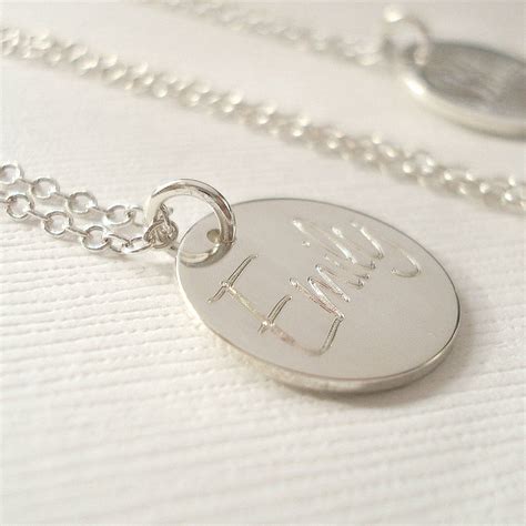 Personalised Engraved Name Necklace By Mia Belle | notonthehighstreet.com