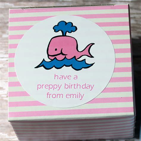 Pink Whale Gift Stickers