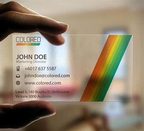 Plastic Business Cards Design Inspiration