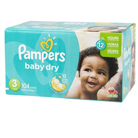 PAMPERS BABY DRY SIZE 3 104'S