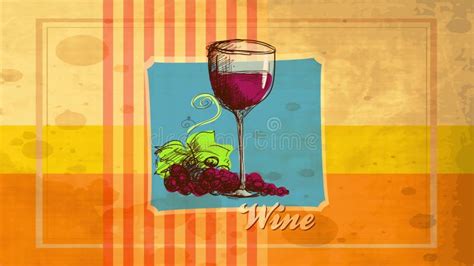Large Glass of Red Wine Drawn by Hand Stock Footage - Video of obsolete ...