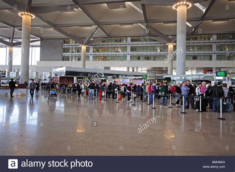 Security check, Terminal 3, Malaga Airport, Malaga, Costa del Sol Stock Photo, Royalty Free ...