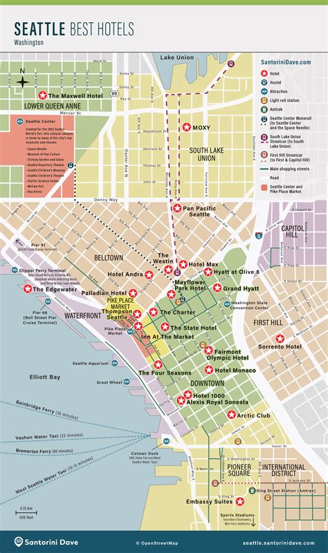 Seattle Map Of Downtown - Show Me The United States Of America Map