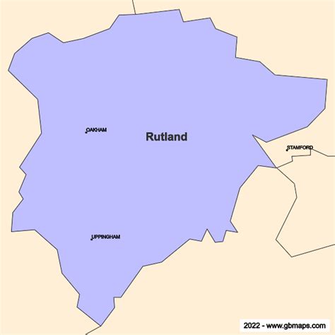 Rutland County Boundaries Map