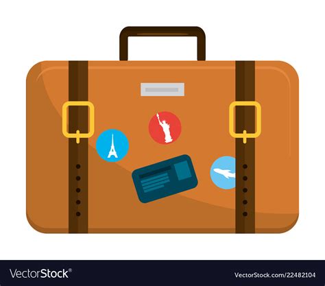 Travel luggage cartoon Royalty Free Vector Image