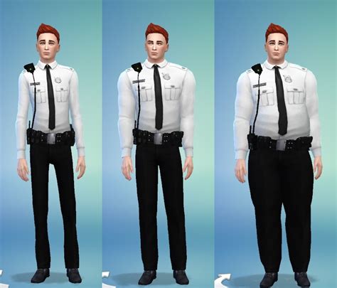 Modern Police Uniform (Unisex) - sims 4 cc