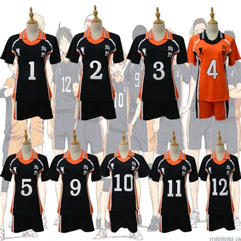 9 Styles Haikyuu Cosplay Costume Karasuno High School Volleyball Club Hinata Shyouyou Sportswear ...