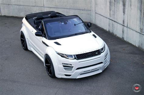 Drop Top Range Rover Evoque With a Wide Body Kit and Vossen Rims ...