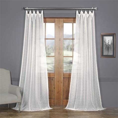 Buschwick Patterned Linen Sheer 100% Polyester Single Curtain Panel | Sheer linen curtains ...