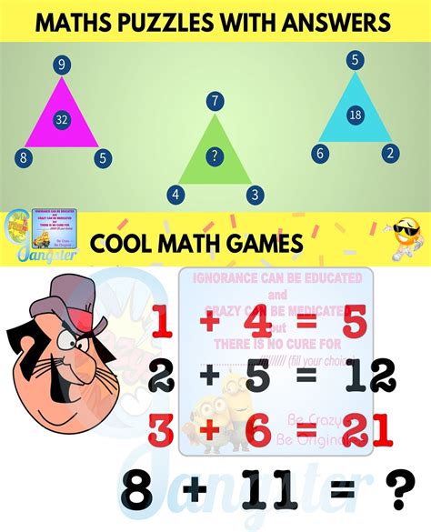 #Puzzles #Mathematics These easy math puzzles with answers turn out to ...