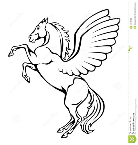 Pegasus drawing, Pegasus art, Silhouette drawing