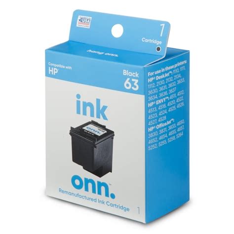 onn. HP 63 Black Remanufactured Ink Cartridge - Walmart.com - Walmart.com