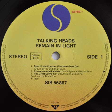 Talking Heads ‎– Remain In Light