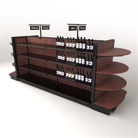 Wooden Wine Store Island Display With Endcaps And Shelves | DGS Retail