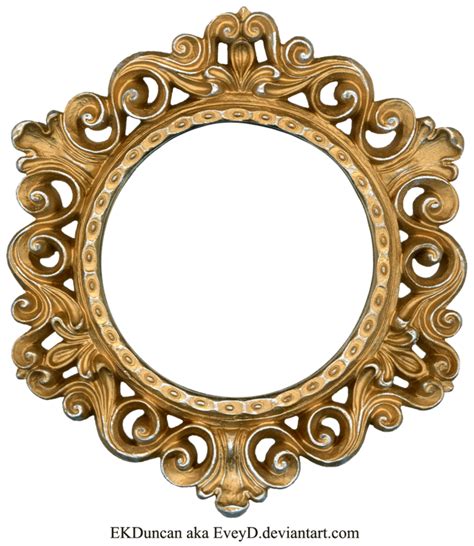 Golden Round Frame Photo Transparent HQ PNG Download | FreePNGImg