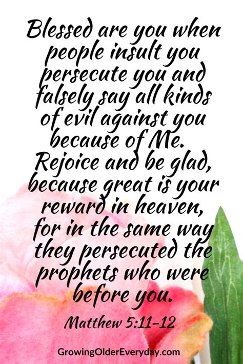 Blessed are you When People Insult You - Growing Older Everyday