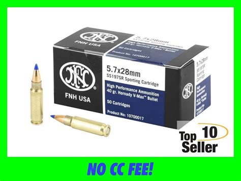 FN 5.7X28MM SS197SR 5.7X28 AMMO 40GR V-MAX AMMUNITION PS90 - Pistol Ammunition at GunBroker.com ...