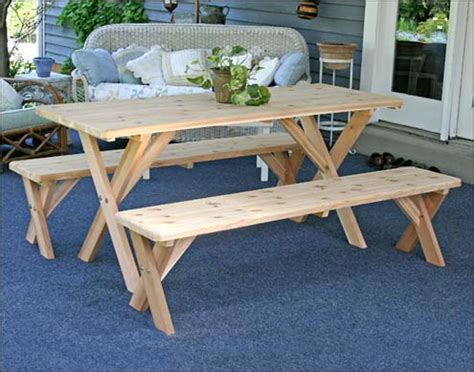 Outdoor Picnic Table Sets: Benches without Backs