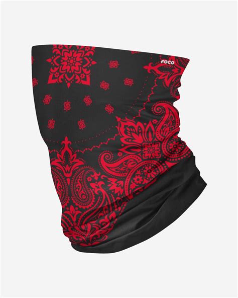 Black & Red Bandana Gaiter Scarf FOCO