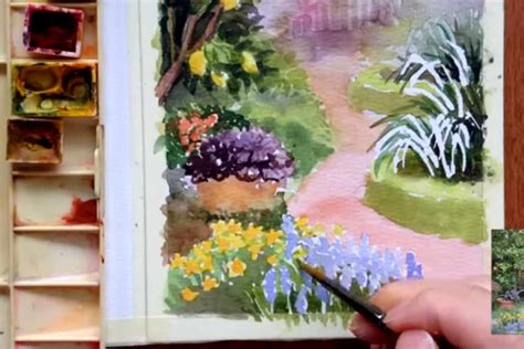 Summer Garden: Watercolor Tutorial - Pintando.org