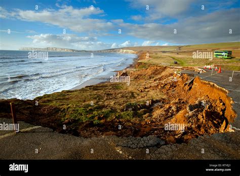 coastal, erosion, sea, coast, slump, cliffs, military, road, Compton ...