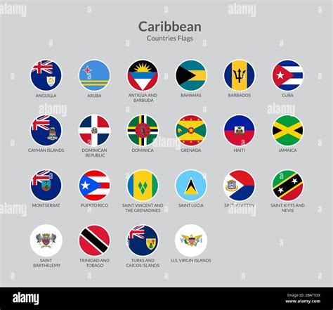 Caribbean Countries countries flag icons collection Stock Vector Image & Art - Alamy