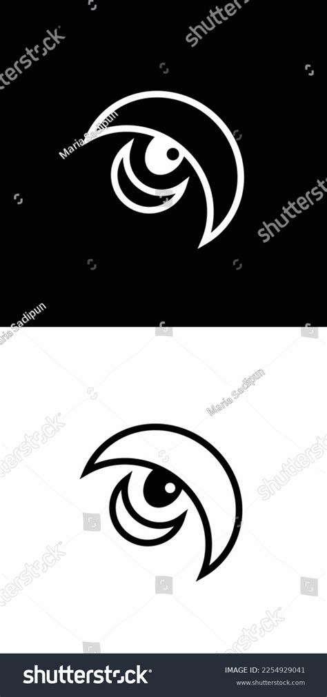 Vector Eye Logo Black White Logo Stock Vector (Royalty Free) 2254929041 ...