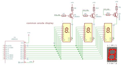 Correct way to connect resistors to a Common Anode 7 Segment display ...