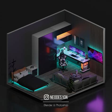 ArtStation - ROOM 34 | Video game room design, Cool room designs, Bedroom redesign